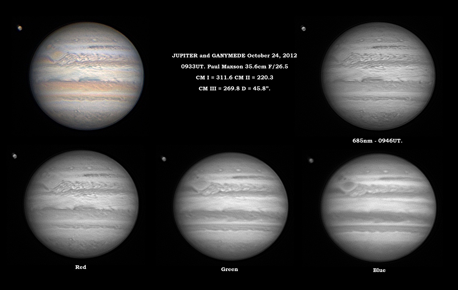 Jupiter October 24 Major & Minor Imaging Cloudy Nights