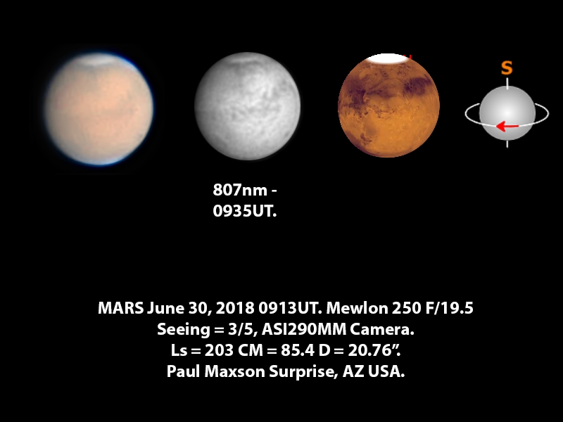 Mars June 30 Major & Minor Imaging Cloudy Nights