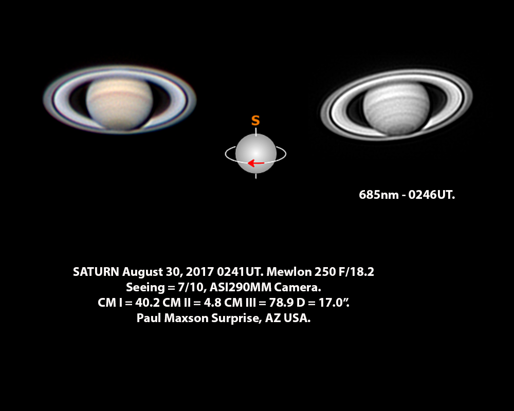 Saturn August 30 Major & Minor Imaging Cloudy Nights